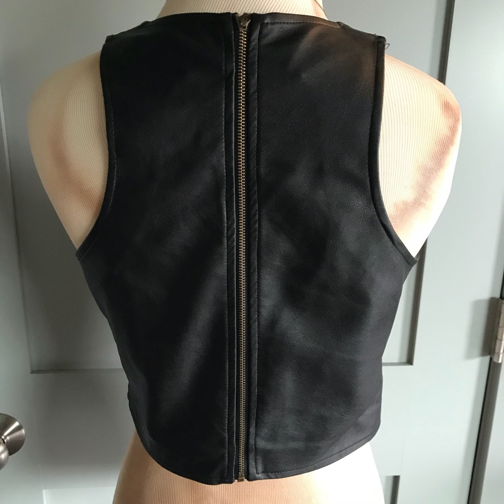 Pleather Crop Top